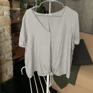 2/$20 Striped Front Tie Tee